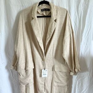 Zara Tan Blazer Jacket